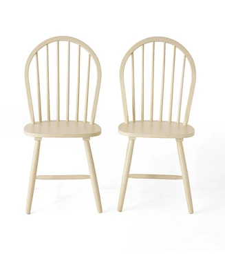 Simplie Fun Cozy Farmhouse Spindle Dining Chairs for a Timeless Appeal (Set of 2)