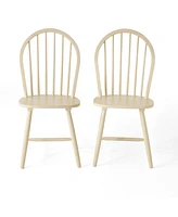 Simplie Fun Cozy Farmhouse Spindle Dining Chairs for a Timeless Appeal (Set of 2)