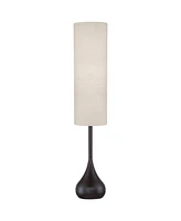 Possini Euro Design Mid Century Modern Retro Floor Lamp Standing 62" Tall Dark Bronze Metal Droplet Off