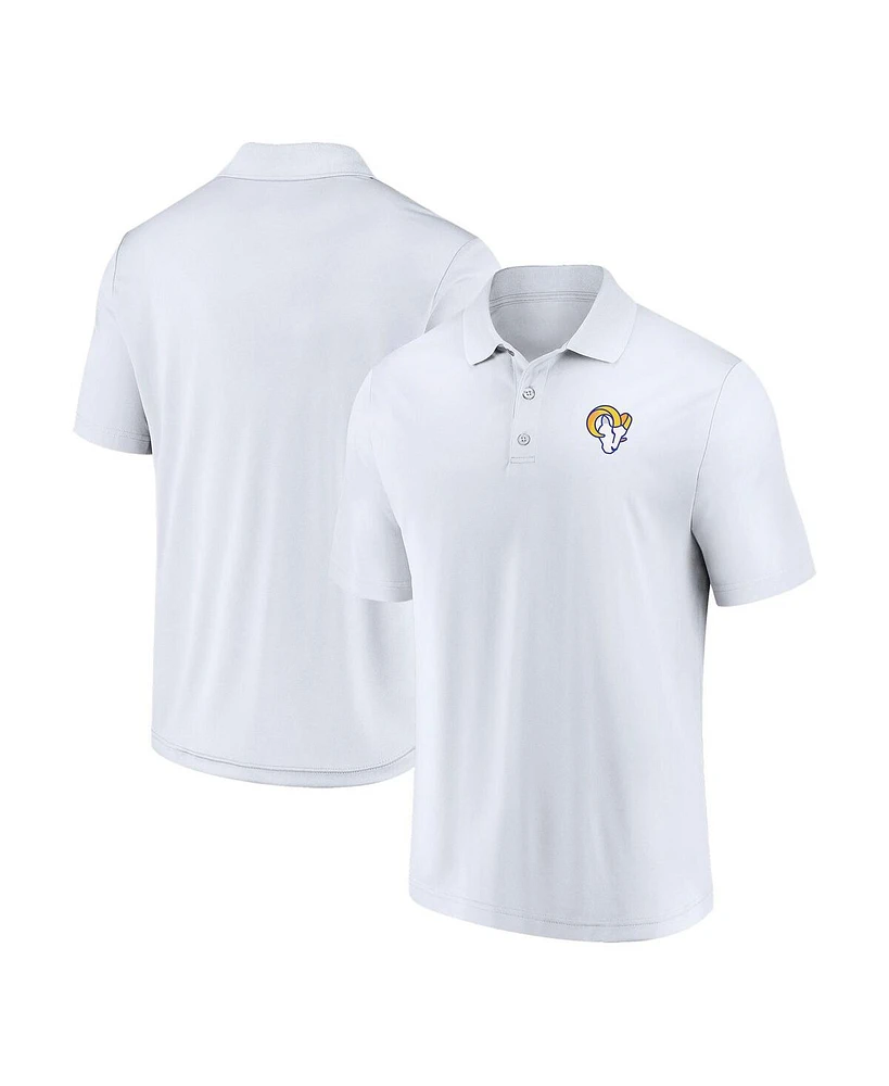 Fanatics Men's White Los Angeles Rams Component Polo Shirt