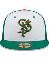 New Era Men's White/Green St. Paul Saints Theme Night 59FIFTY Fitted Hat