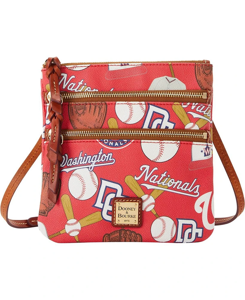 Dooney & Bourke Washington Nationals Game Day Triple Zip Crossbody Purse