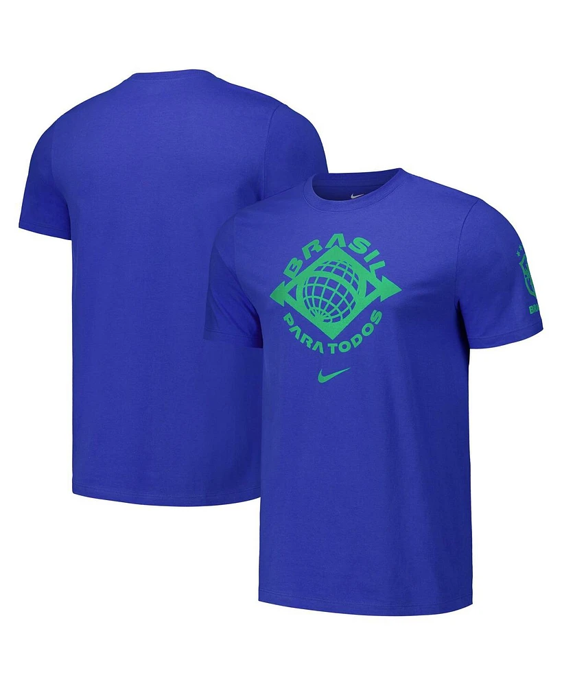 Nike Men's Royal Brazil National Team Localized Core Cotton T-Shirt