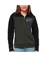 Antigua Women's Black/Charcoal Buffalo Bills Protect Full-Zip Jacket