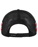 '47 Brand Men's Black New Jersey Devils Sideband Stripes Trucker Snapback Hat