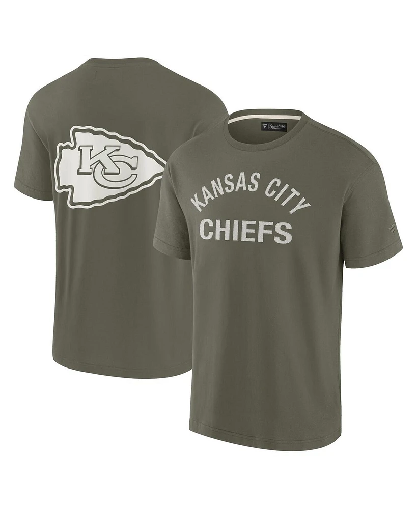 Fanatics Men's and Women's Olive Kansas City Chiefs Elements Super Soft Short Sleeve T-Shirt