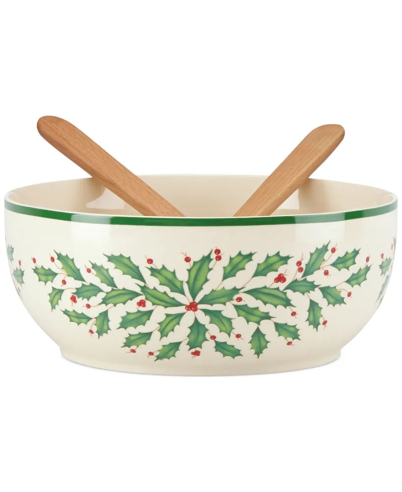 Lenox Holiday Salad Bowl Serve Set