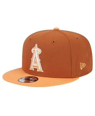 New Era Men's Brown Los Angeles Angels Spring Color Two-Tone 9FIFTY Snapback Hat