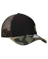 New Era Men's Black/Camo Martin Truex Jr Trucker 9FORTY Adjustable Hat