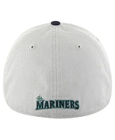 '47 Brand Men's Gray/Navy Seattle Mariners Sure Shot Classic Franchise Fitted Hat