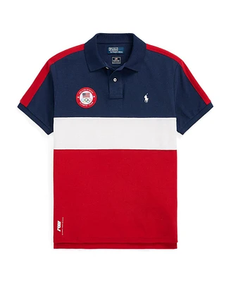 Polo Ralph Lauren Men's Navy Team Usa 2024 Summer Olympics Villagewear Performance Mesh Colorblock