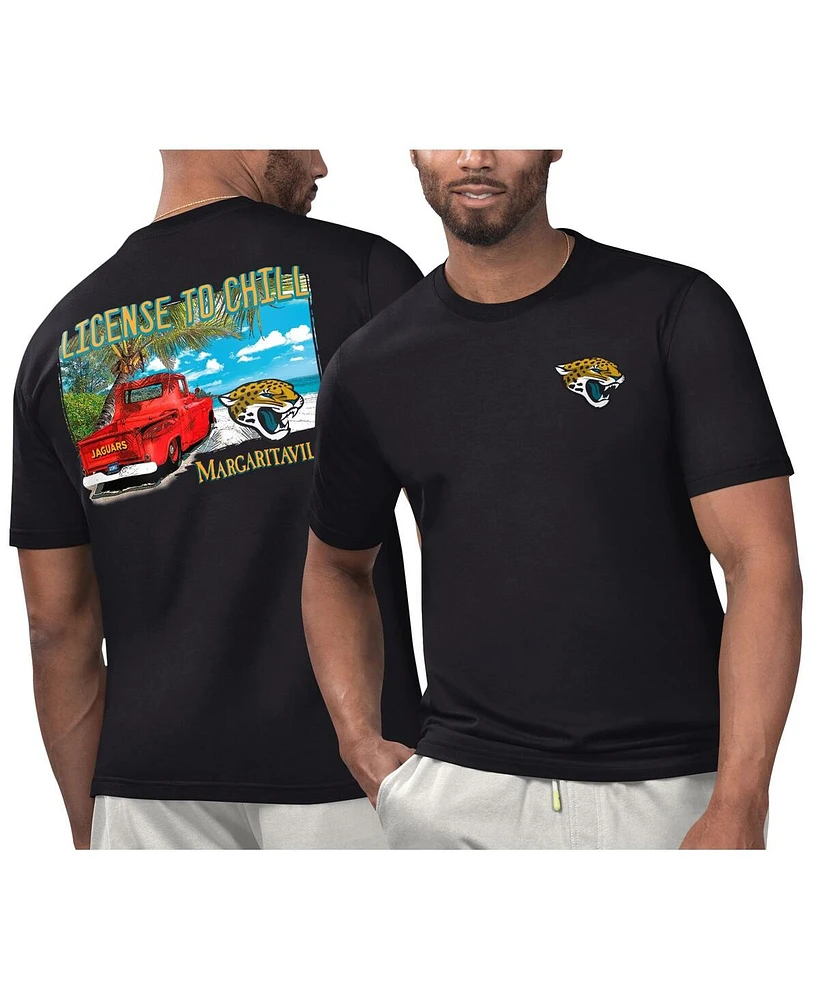 Margaritaville Men's Black Jacksonville Jaguars Licensed to Chill T-Shirt