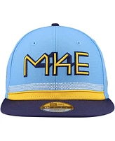 New Era Men's Powder Blue Milwaukee Brewers City Connect 9FIFTY Snapback Hat