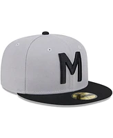 New Era Men's Gray Montgomery Biscuits 2024 Rickwood Classic 59FIFTY Fitted Hat