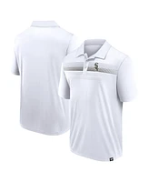 Fanatics Men's White Chicago Sox Big Tall Victory For Us Interlock Polo Shirt