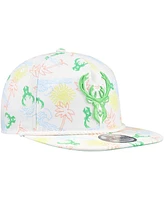 New Era Men's White Milwaukee Bucks Palm Trees and Waves Golfer Adjustable Hat