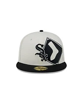 New Era Men's Cream/Black Chicago White Sox Lonestar 59FIFTY Fitted Hat