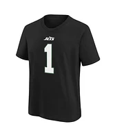 Nike Big Boys and Girls Ahmad Sauce Gardner Black New York Jets Player Name Number T-Shirt