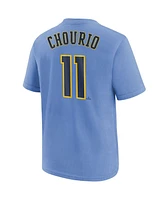 Nike Big Boys and Girls Jackson Chourio Powder Blue Milwaukee Brewers City Connect Player Name Number T-Shirt