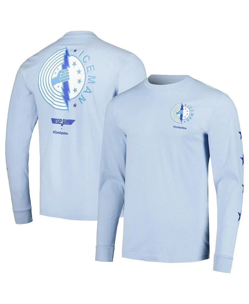 Contenders Clothing Men's Light Blue Top Iceman Long Sleeve T-Shirt