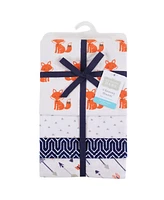 Hudson Baby Unisex Cotton Flannel Burp Cloths and Receiving Blankets
