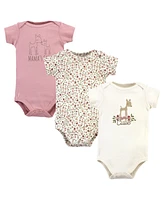 Hudson Baby Baby Girls Cotton Bodysuits, Fawn Cutie