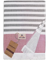 American Soft Linen Peshtemal 100% Turkish Cotton 4-Pack Beach Towels, 35" x 60"