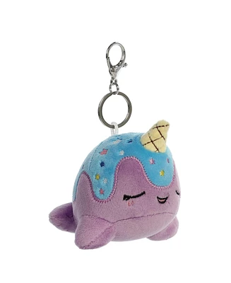 Aurora Mini Blue Moon Nomwhal Keychain Tasty Peach Enchanting Plush Toy Purple 4"