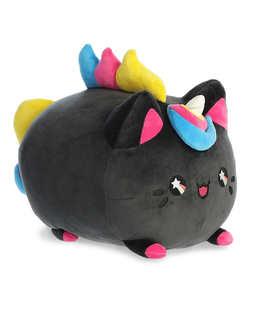 Aurora Large Ink Drop Unicorn Meowchi Tasty Peach Enchanting Plush Toy Black 16"