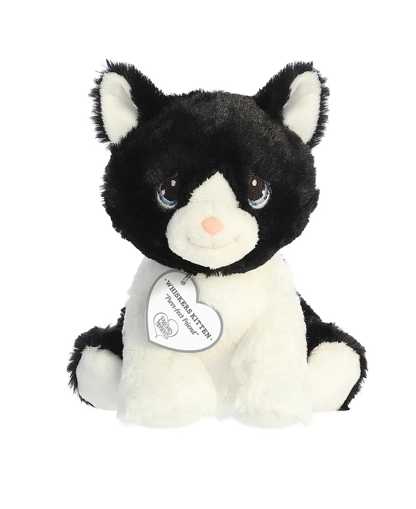 Aurora Small Whiskers Kitten Precious Moments Inspirational Plush Toy Black 7"