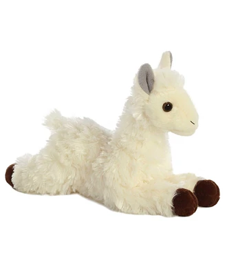 Aurora Small Llama Mini Flopsie Adorable Plush Toy White 8"