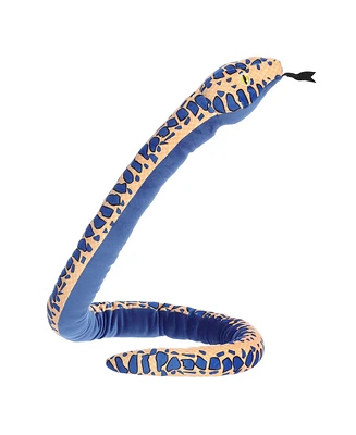 Aurora X-Large Kusheez Snake Playful Plush Toy Blue 52"