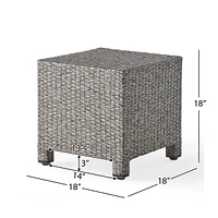 Polyethylene Rattan Cube Side Table Durable, Versatile, No Assembly
