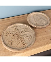 Slickblue Natural Wood Holiday Trivet (Set of 2)