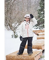 Deux par Big Girls Two Piece Technical Snowsuit Off White With Black - Toddler|Child