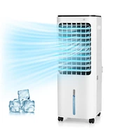 Slickblue 4-in-1 Evaporative Air Cooler with 12L Water Tank and 4 Ice Boxes-White