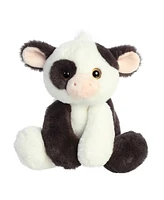 Aurora Medium Bessie Cow Flopsie Adorable Plush Toy White 12"