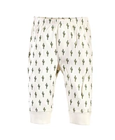 Touched by Nature Baby Boys Organic Cotton Pants 4pk, Cactus, 6-9 Months