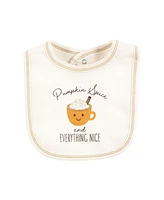 Touched by Nature Unisex Baby Organic Cotton Bibs, Fall Food, One Size