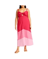 City Chic Plus Colour Love Maxi Dress