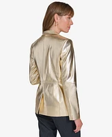 Tommy Hilfiger Women's Metallic One-Button Blazer