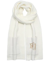 Lauren Ralph Lauren Fisherman Rib Scarf with Logo Pocket