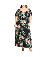 City Chic Plus Marci Print Maxi Dress