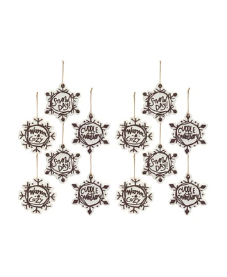 Slickblue Cut Cookie Design Snowflake Ornament (Set of 12)