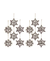 Slickblue Cut Cookie Design Snowflake Ornament (Set of 12)