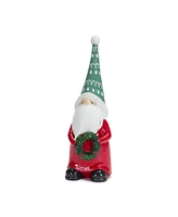 Slickblue Holiday Gnome Figurine with Present and Wreath Accent (Set of 2)