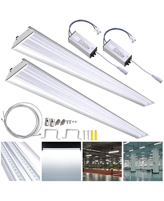 Yescom DELight 2Pcs 40W Led Shop Light 5000K 4000-4500LM Garage Hanging Ceiling Light Aluminum