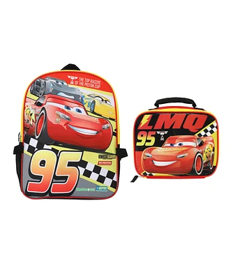 Cars Disney Lightning McQueen 16" #95 2-Piece Backpack & Lunchbox Set