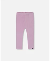 Deux par Deux Baby Girls Baby Super Soft Rib Leggings Blue Lilac