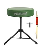 5 Core Drum Throne Padded Guitar Stool Height Adjustable Drummer Seat Music Chair for Adults And Kids Ds 01 D-gr